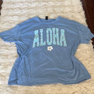 SHEIN Light Blue Casual T-Shirt